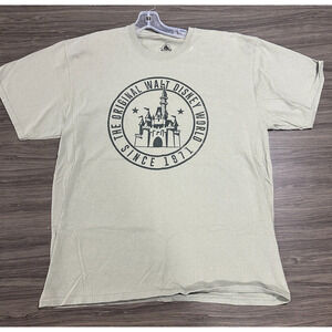 The Original Walt Disney World Men Olive Graphic Vacation T-Shirt Size XL